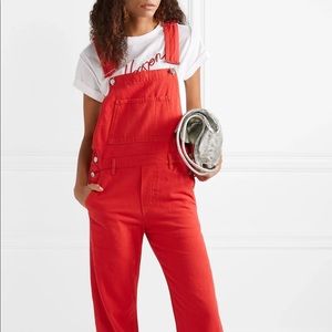 GANNI red overalls size 34